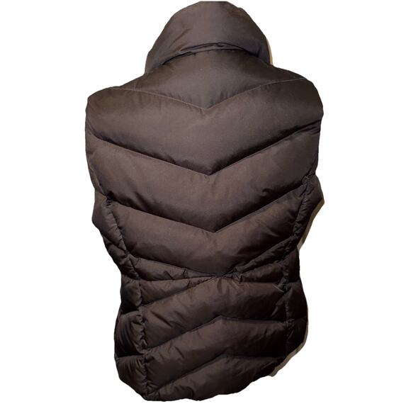 J Crew Brown Puffer DOWN Vest Zip And Snap, Pockets Women’s Large - Picture 4 of 13